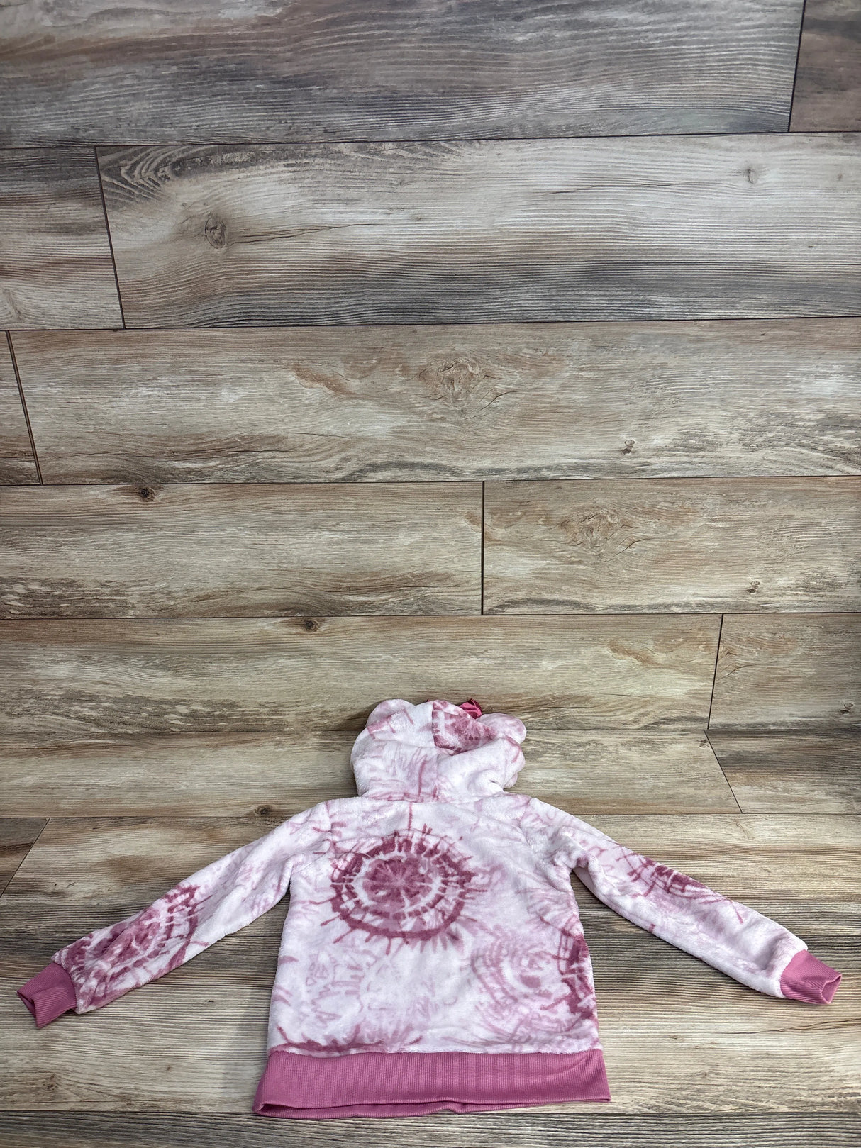 Disney Junior Textured Minnie Mouse Plush Hoodie Pink sz 4T