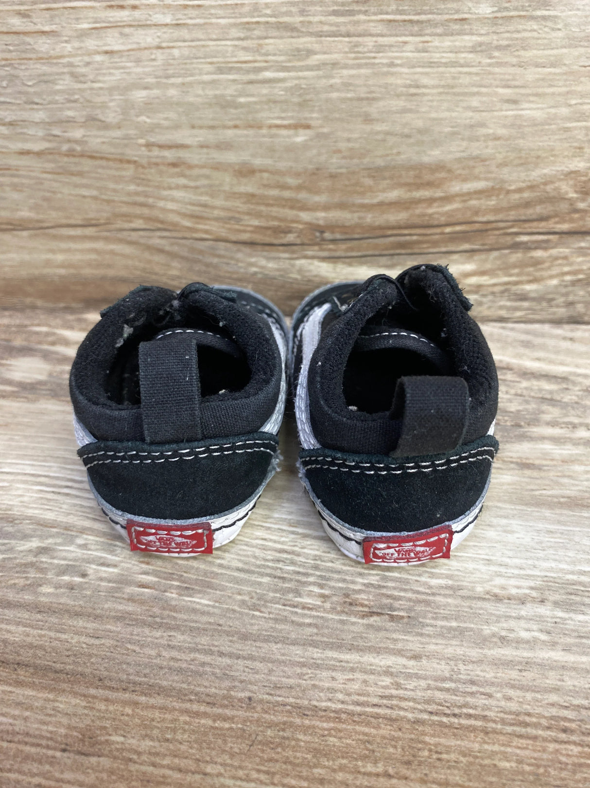 Vans Old Skool 'Black White' Crib Shoes sz 2c