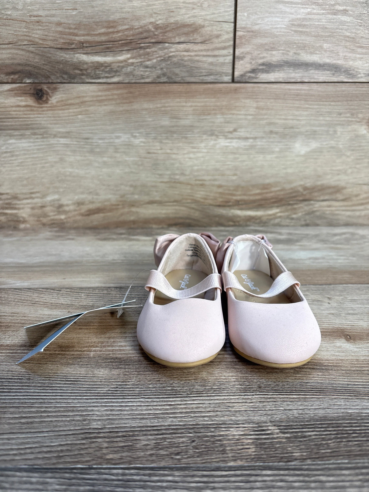 NEW Cat & Jack Slip-On Ballet Flats w/ Bow, Pink sz 5c