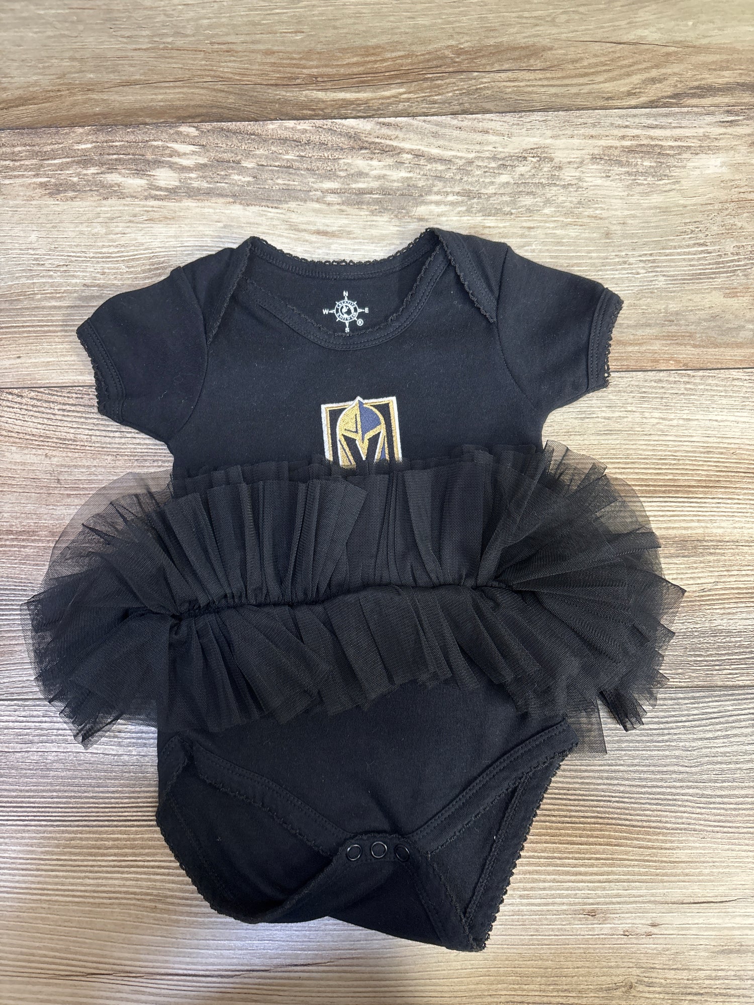 Creative Knitwear Golden Knights Tutu Bodysuit Black sz 3-6m