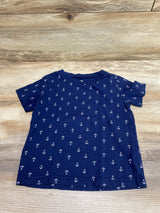 H&M Anchor Print Shirt Blue sz 2-4T