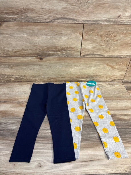 NEW Mighty Goods 2pk Sunshine Leggings Grey/Navy sz 2T - Me n Mommy To Be