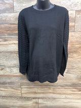 NWOT Gap Maternity Lightweight CashSoft Pointelle Sweater Black sz Medium