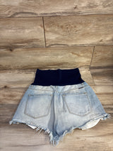 Pinkblush Maternity Distressed Denim Shorts Blue sz Small