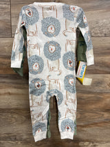 NEW Carter's 2pc Lion Print Sleeper Cream sz 12m