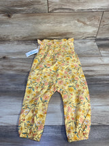 NEW Carter's Floral Jumpsuit Yellow sz 12m