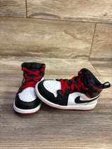 Air Jordan 1 Mid TD 'Gym Red Black Toe' Sneakers sz 8c