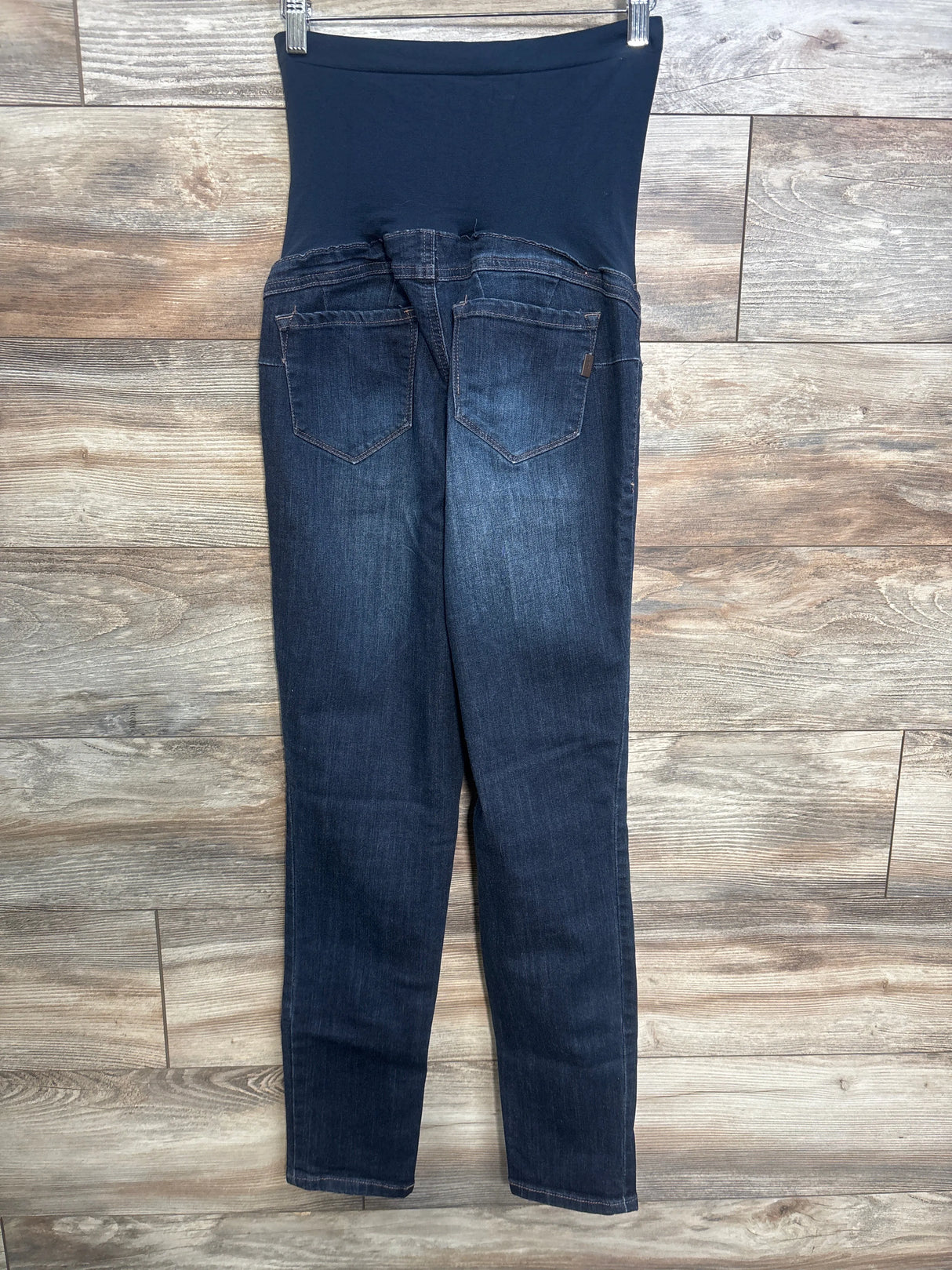 1822 Denim Maternity Better Butter Slim Straight Jeans with Bellyband Blue sz Medium