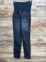1822 Denim Maternity Better Butter Slim Straight Jeans with Bellyband Blue sz Medium