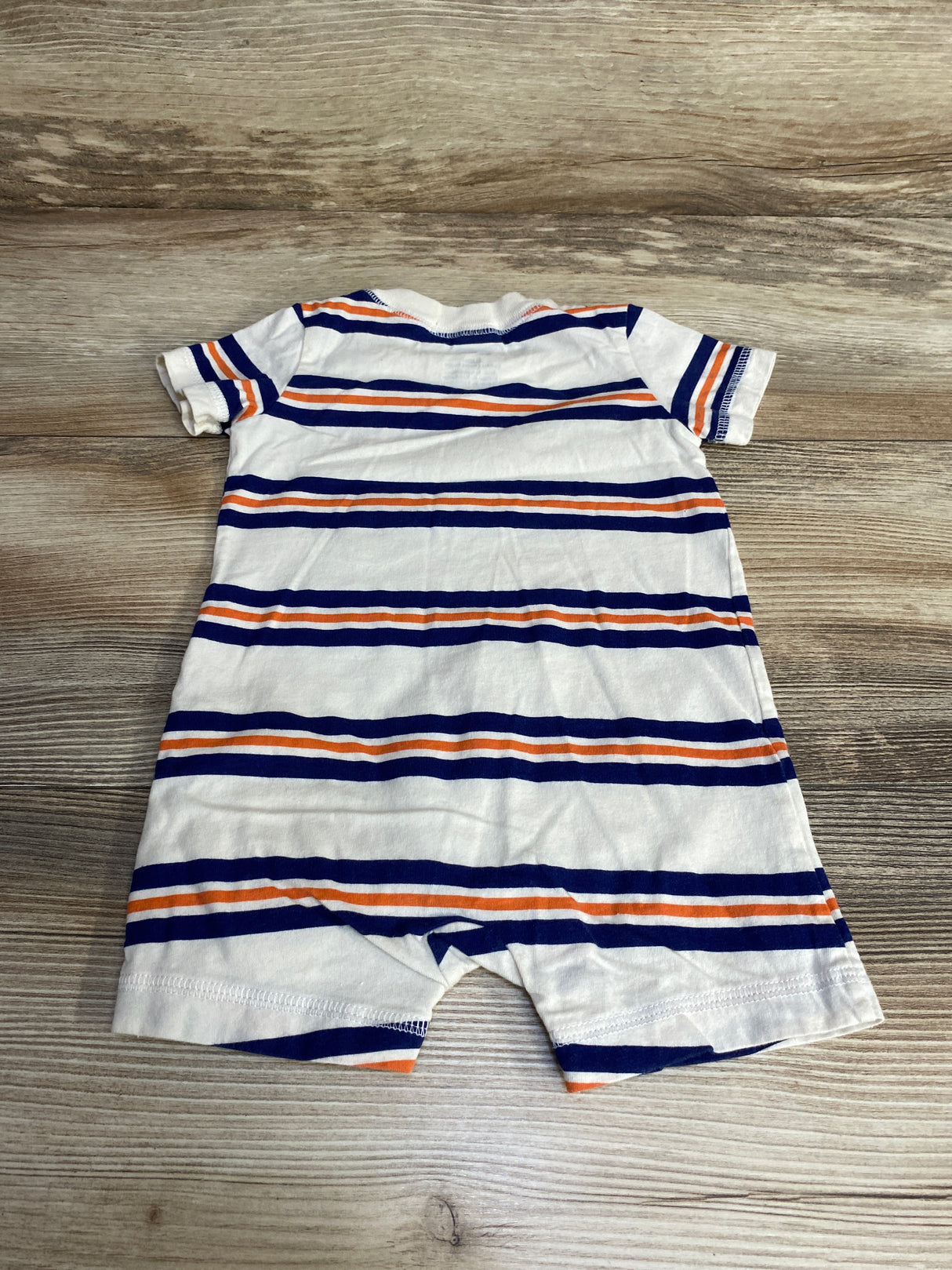 Carter's Striped Shortie Romper Cream sz 6m