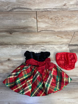 Bonnie Baby 2pc Velvet Dress & Bloomers Red sz 6-9m