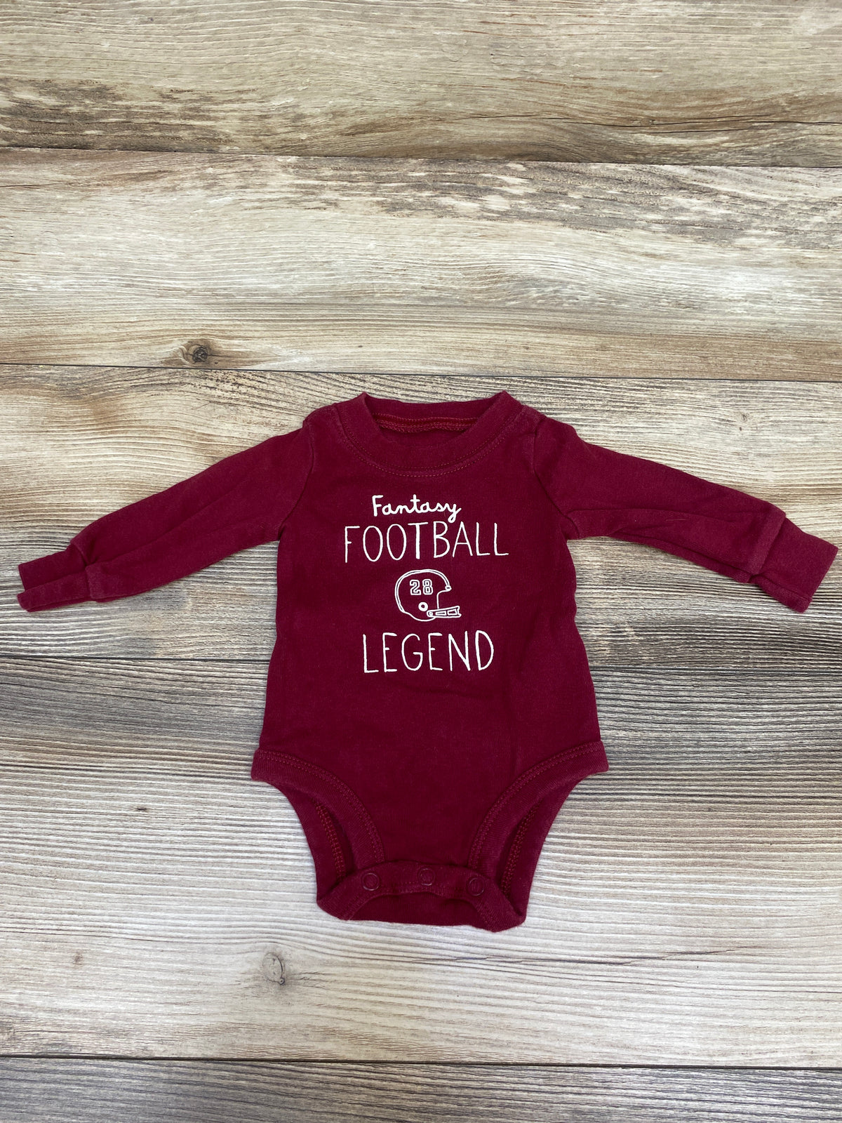 Carter's Fantasy Football Legend Long Sleeve Bodysuit Maroon sz Newborn