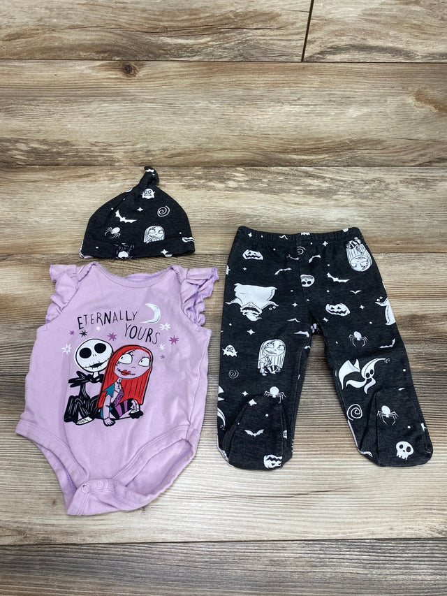 Disney The Nightmare Before Christmas 3pc Bodysuit Set Purple sz 0-3m - Me n Mommy To Be