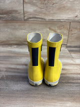 Lands' End Pull On Splash Rubber Rain Boots Yellow sz 8c