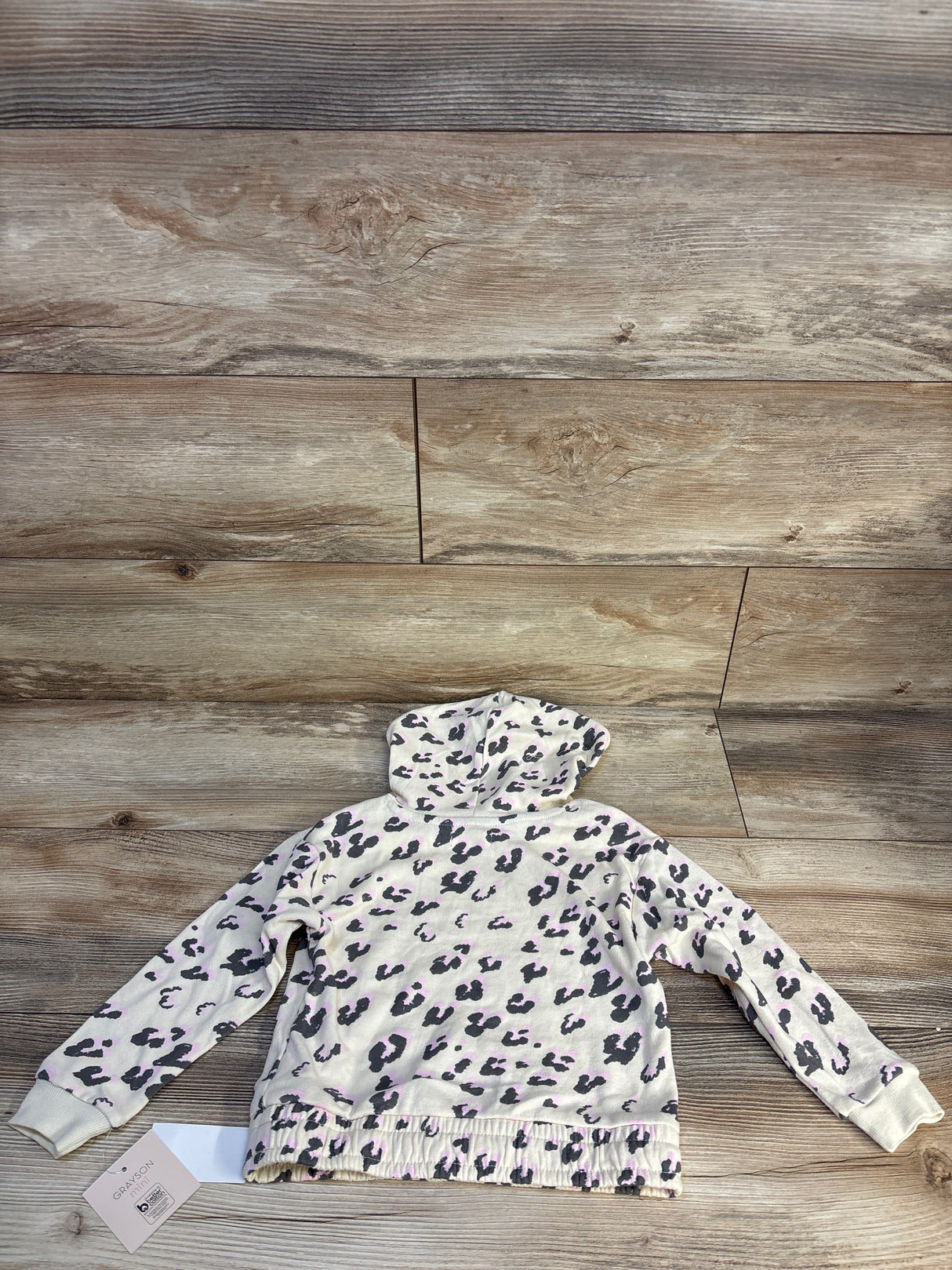 NEW Grayson Mini Leopard Print Pull Over Sweater Off-White sz 3T