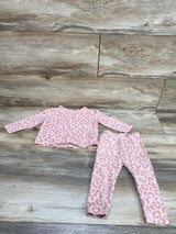 Old Navy 2pc Leopard Print Shirt & Leggings Pink sz 12-18m