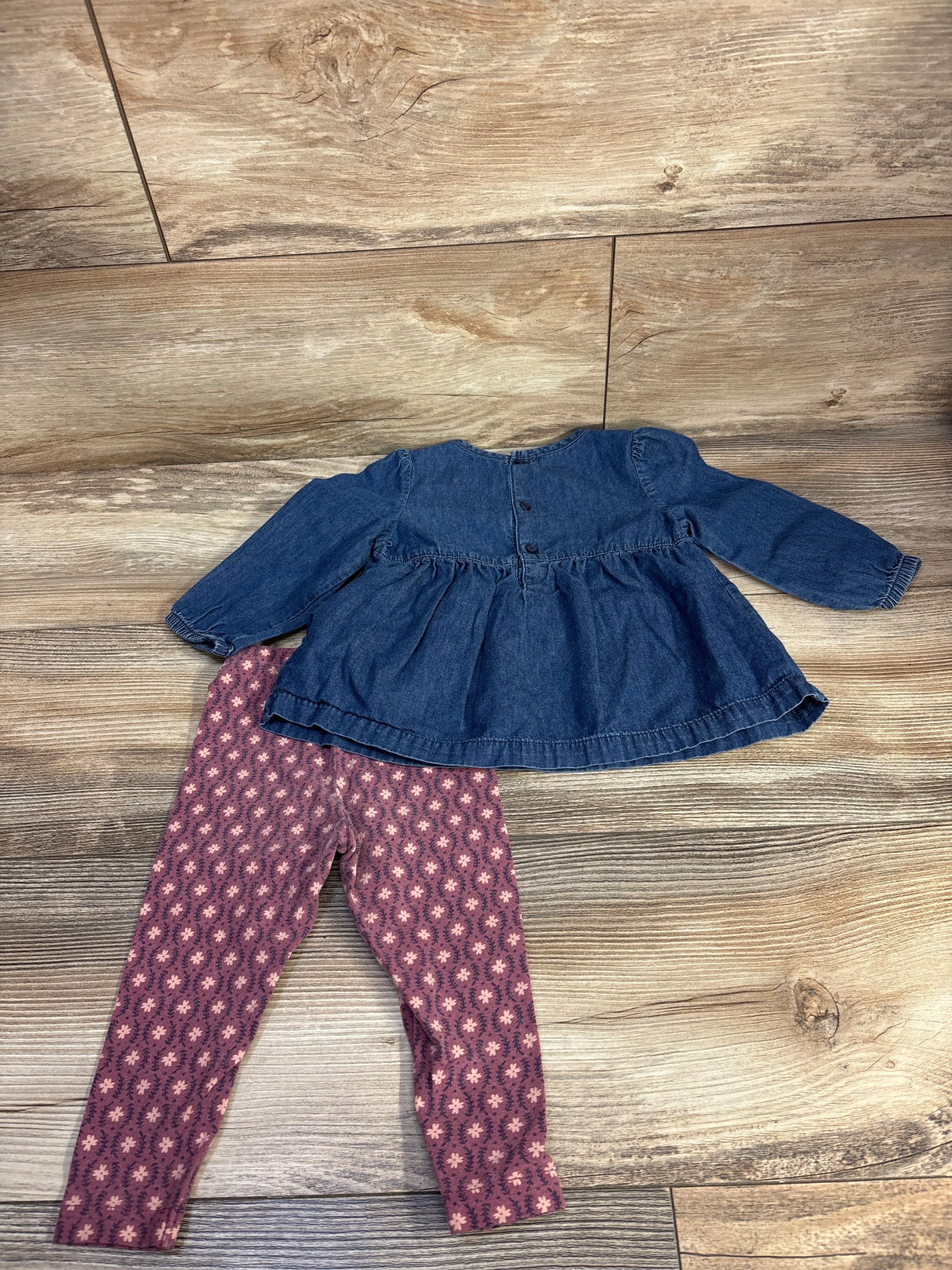 Just One You 2pc Chambray Top & Leggings 12m