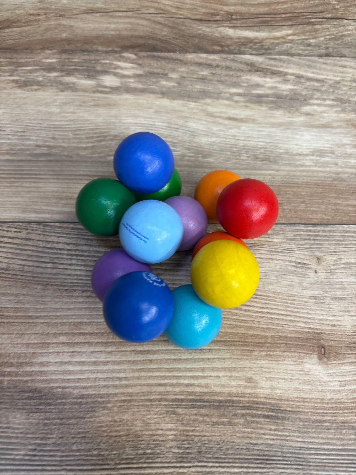 Manhattan Toys Classic Baby Beads Wood Teether And Clutch Toy