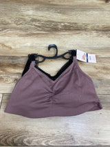 NEW Joyspun 2pk Wire Free Nursing Bralette Black/Purple sz XXXL