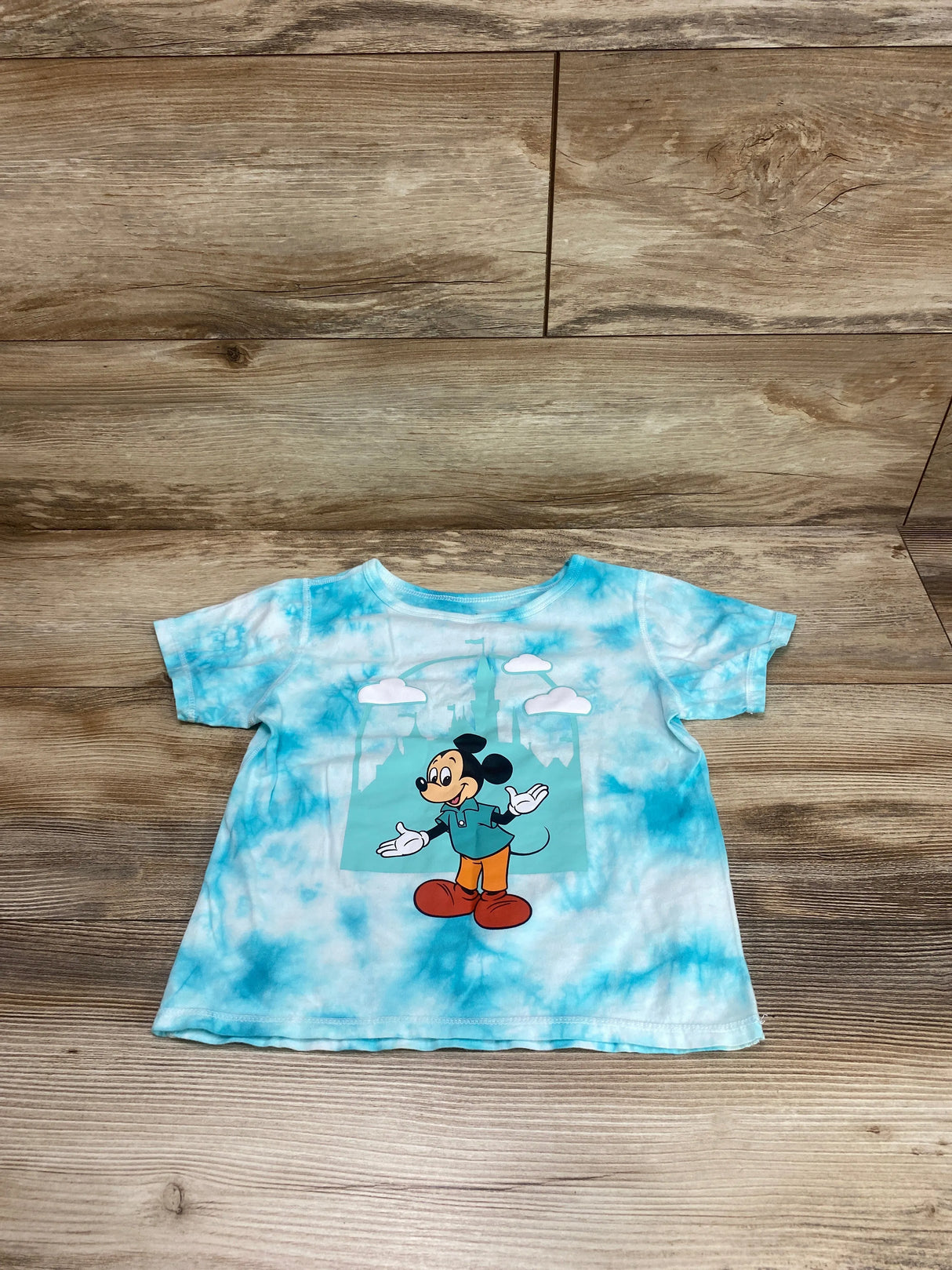 Disney Store Mickey Mouse Tie-Dye Shirt Blue sz 2-3T