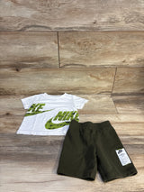 Nike 2pc Shirt & Shorts Set White sz 24m