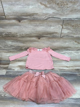 H&M 2pc Long Sleeve Shirt & Tutu Skirt Pink sz 2T