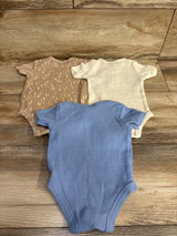 Mario Lopez 3pk Bodysuit Set Tan sz 3-6m