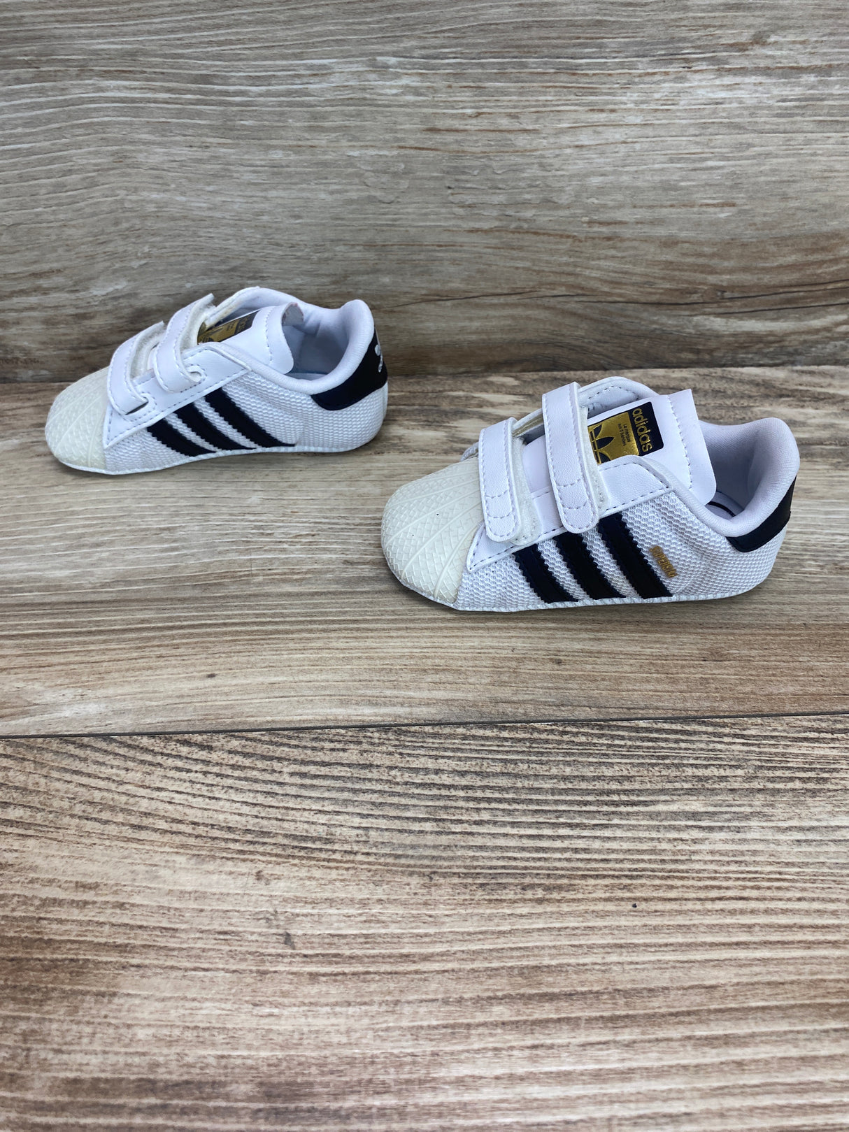 Adidas Superstar Baby Crib Shoes White Sz 3c