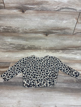 Cat & Jack Waffle Knit Leopard Print Shirt Beige sz 12m