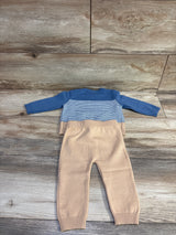 Little Me 2pc Knit Sweater & Pants Set Blue sz 6m