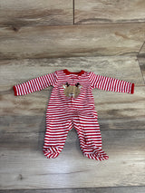 Carter's Striped Reindeer Sleeper Red/White sz Newborn