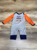 Carter's I'm Going Places! Coverall Orange/Grey sz Newborn