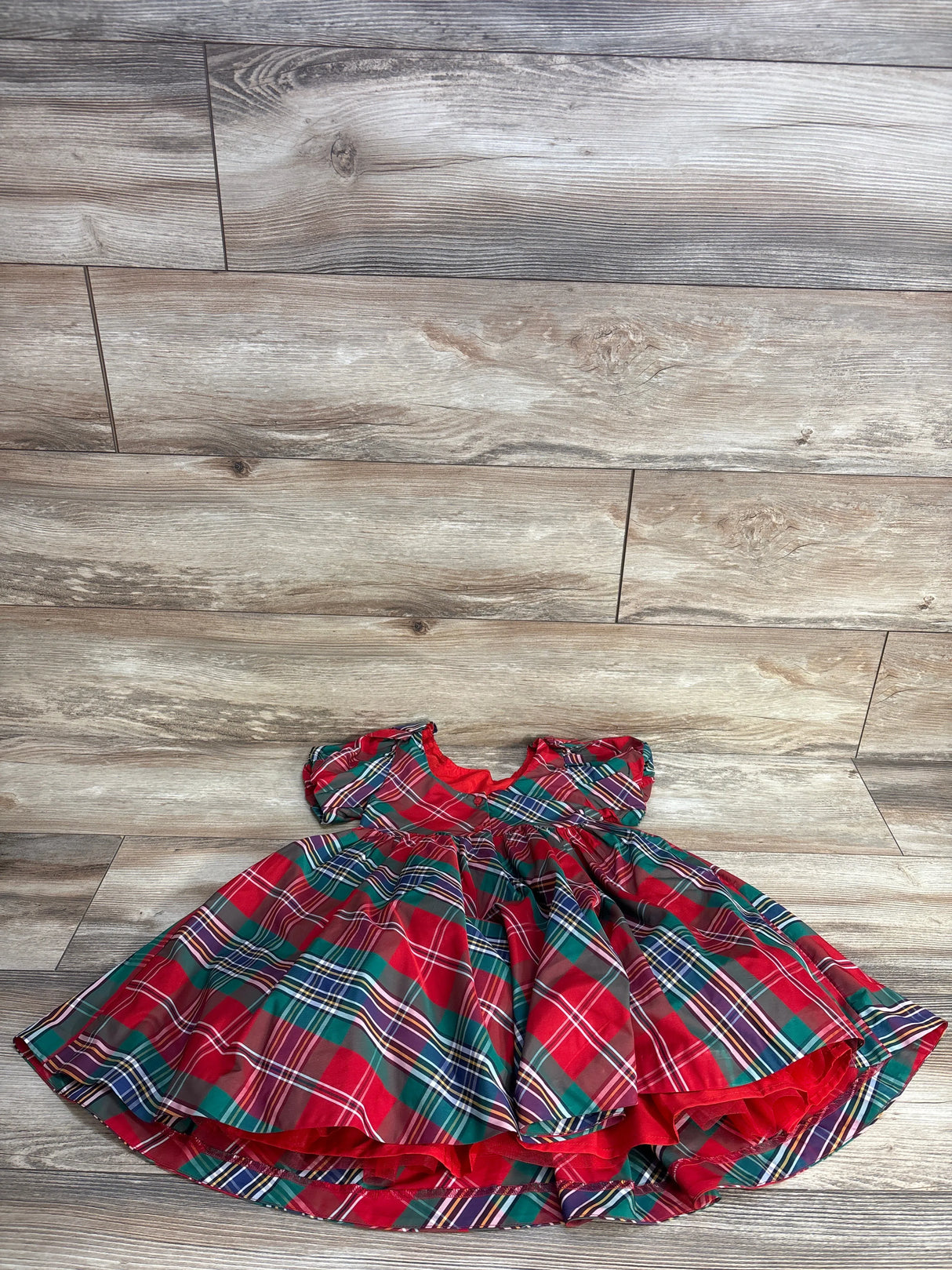 Janie & Jack Holiday Plaid Dress Red sz 3T