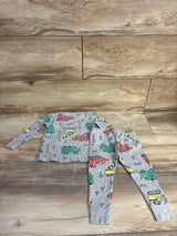 Simple Joys 2pc Dino Construction Pajama Set Grey sz 12m - Me n Mommy To Be