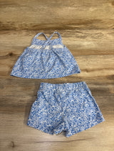 Carter's Floral Top & Shorts Blue sz 3m