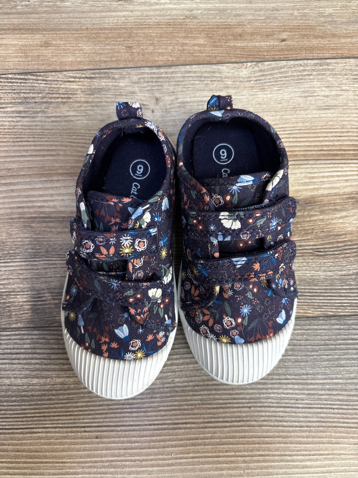 Cat & Jack Floral Parker Sneakers Navy sz 9c