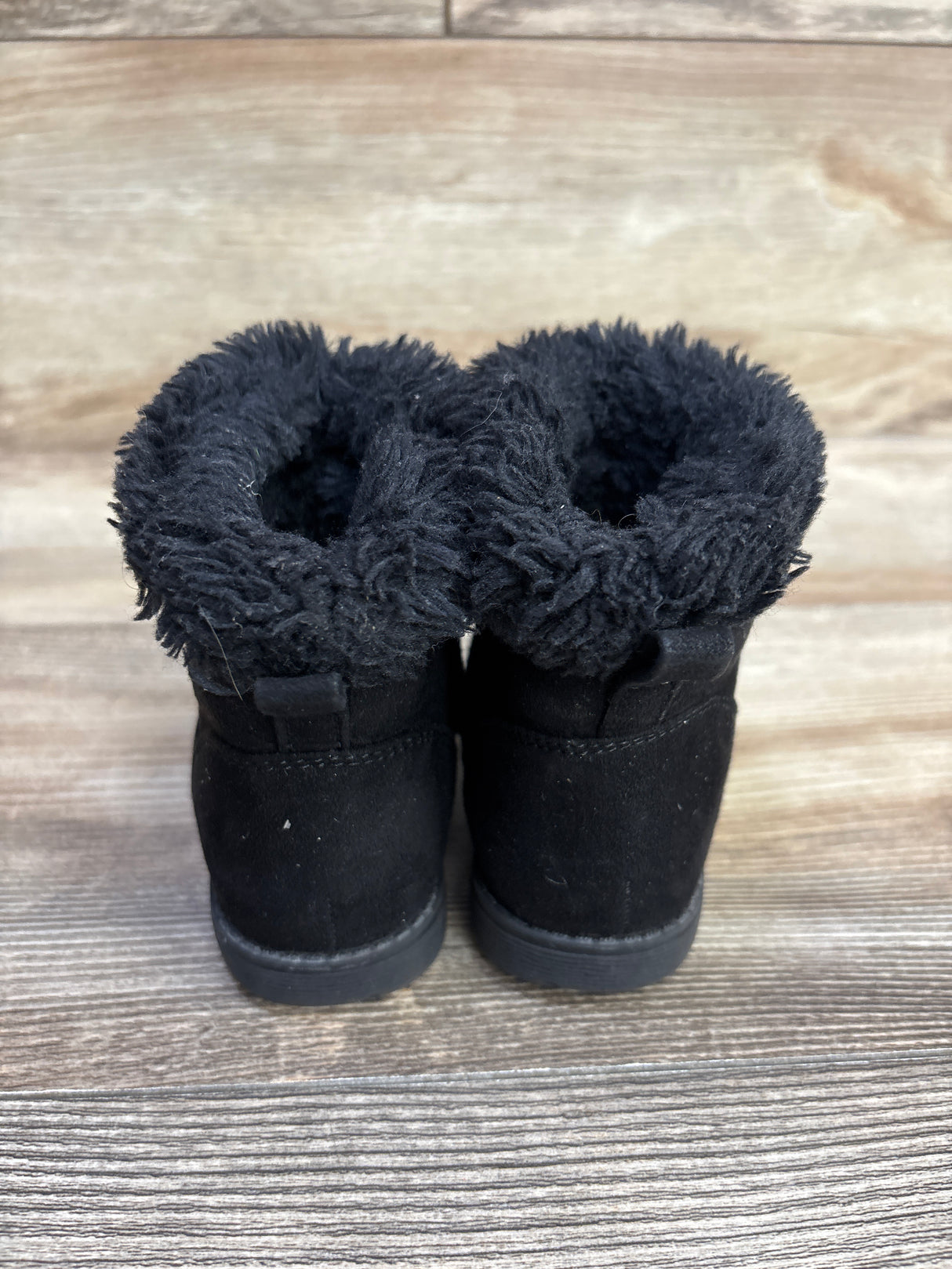 Cat & Jack Faux Fur Lined Ankle Boots Black sz 5c