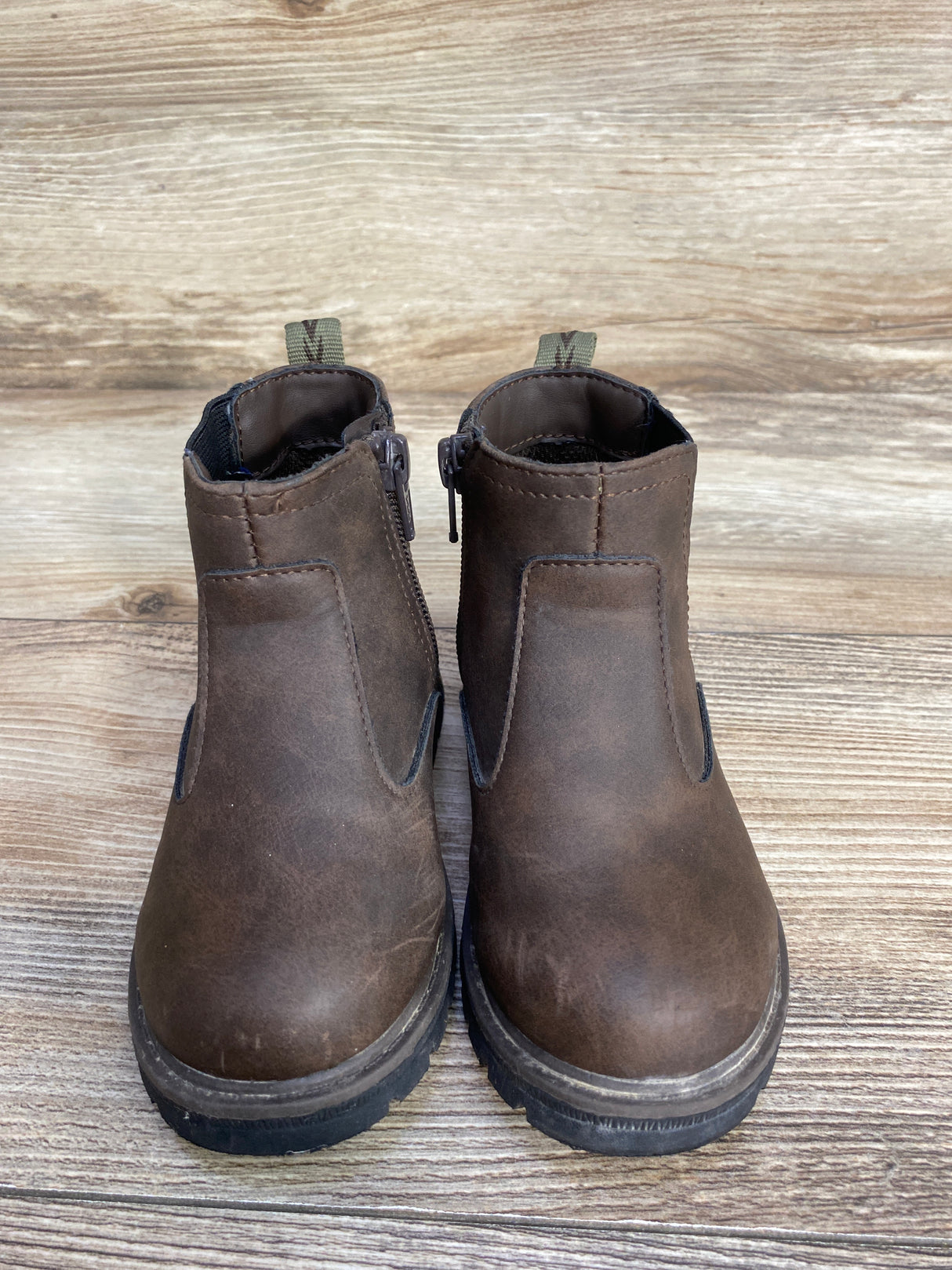 Wonder Nation Chelsea Ankle Boots Brown sz 8c
