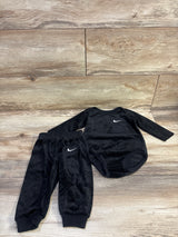 Nike 2pc Velour Long Sleeve Bodysuit & Joggers Set Black sz 9m