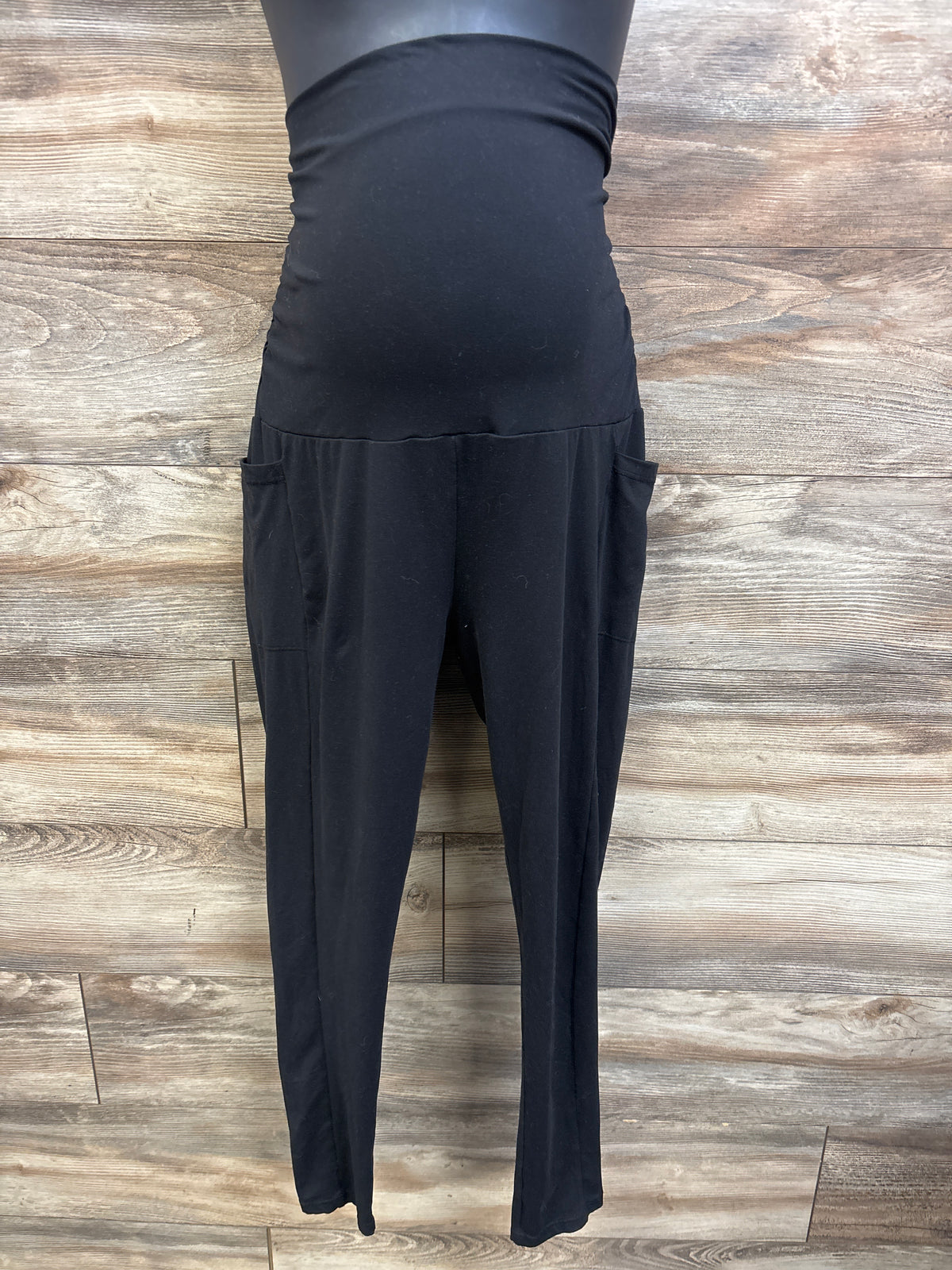Maternity Ruched Over-Belly Leggings Black sz XXL