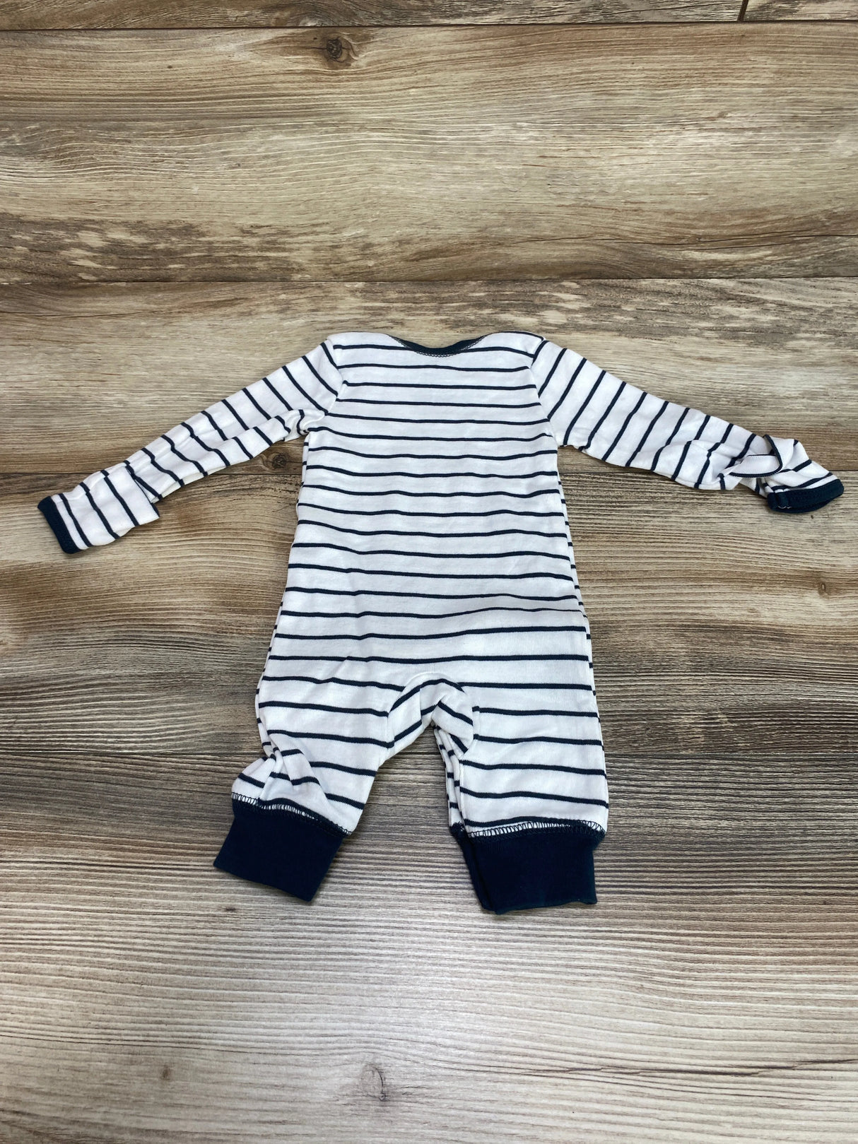 Carter's Striped Coverall White sz Newborn