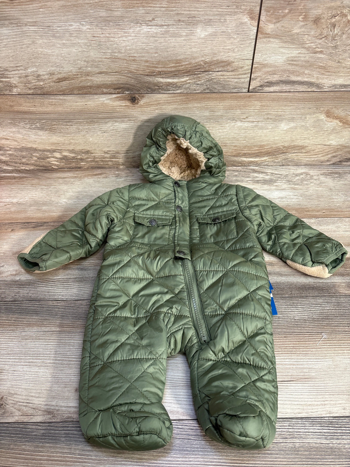 NEW Perry Ellis Snowsuit Green sz 0-3m