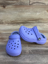 Crocs Classic Lined Clogs Purple sz 9c