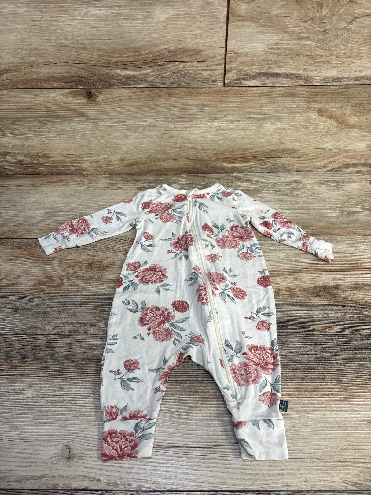 Modern Moments Floral Footless Sleeper Ivory sz 3-6m