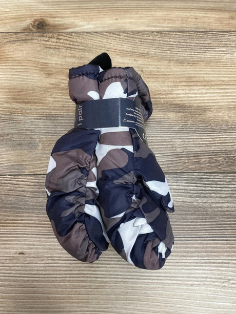 NEW ThermaWear Kid's Ski Grey Camo Mittens