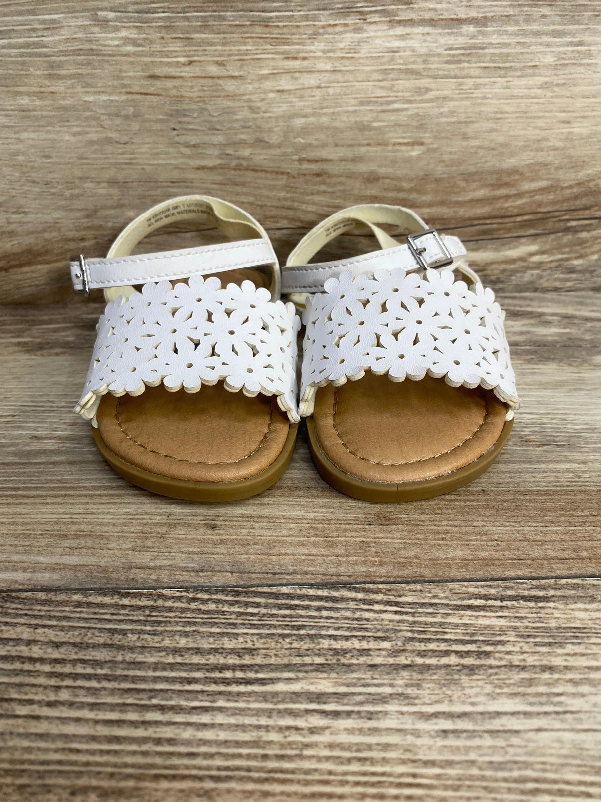 Sugar Ibby Floral Chop Cut Out Sandals White sz 7c