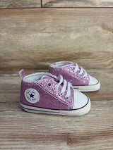 Meckior Glittery Slip-On Crib Shoes Purple sz 2c