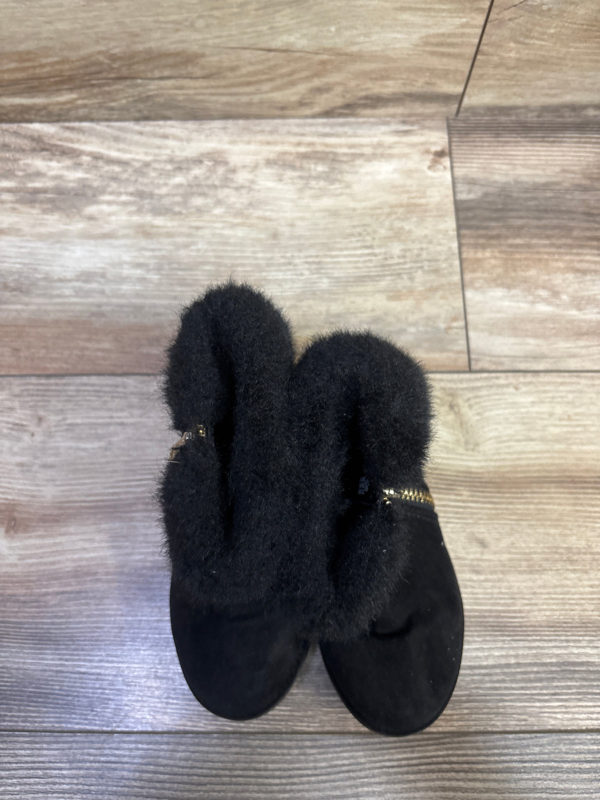 Self Esteem City Girl Faux-Fur Boots Black sz 9c