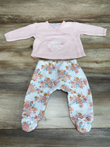 Catherine Malandrino 2pc Quilted Top & Pants Pink sz 3-6m