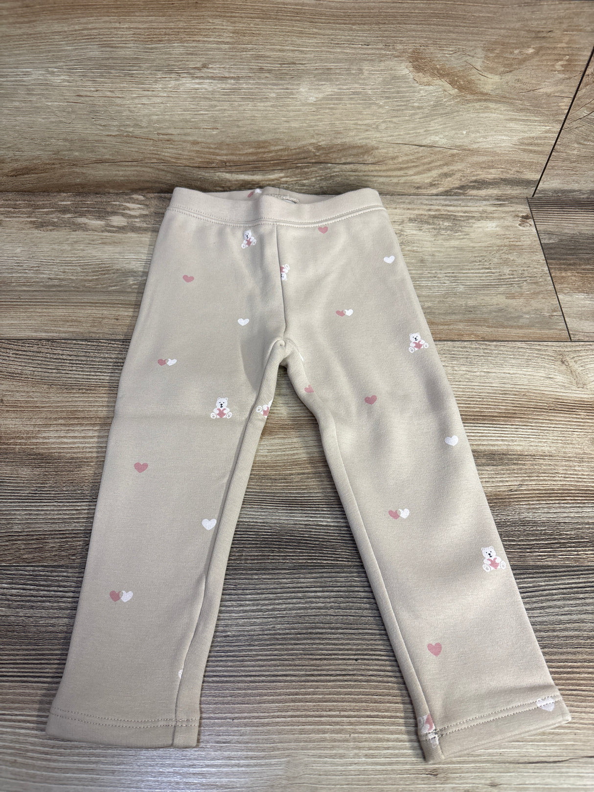 NEW Baby Gap Bear Pull On Cozy Lined Pants Beige sz 2T